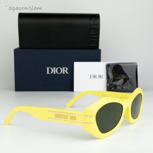 BRAND NEW Dior DIORSIGNATURE B1U 66C0 Yellow Green Women Butterfly Sunglasses